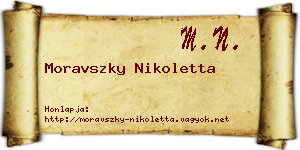 Moravszky Nikoletta névjegykártya